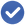 Blue circle with white checkmark icon, indicating approval, confirmation, or completion.